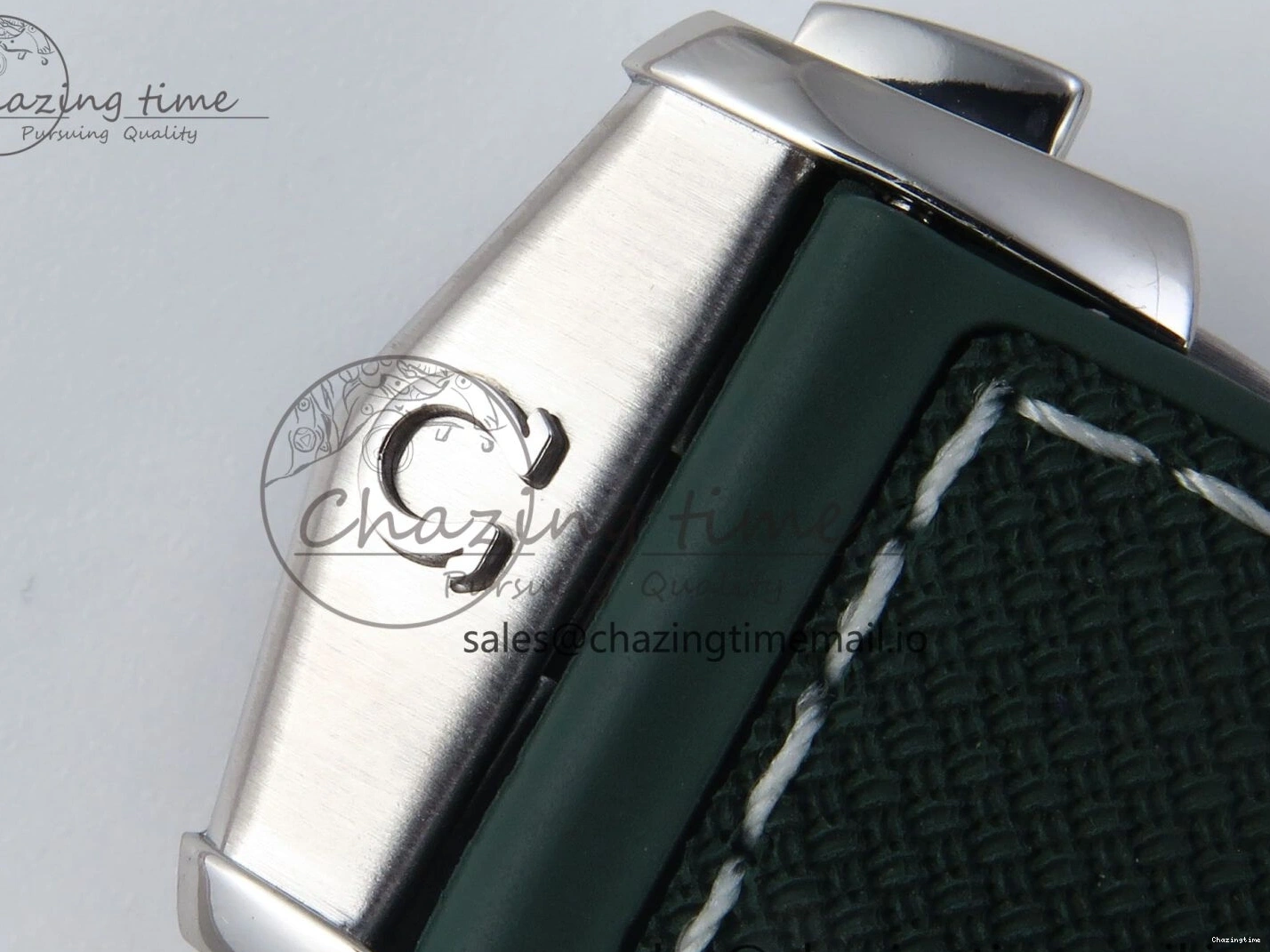 0416 Bold Seamaster Planet Ocean 600M 43.5mm SS SCF 1:1 Best Edition Green Bezel Gray Dial on Green Rubber Strap A8900 Super Clone 7666